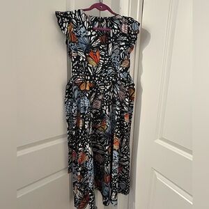Selling Girls Butterfly Maxi Dress with Flutter Cap Sleeves